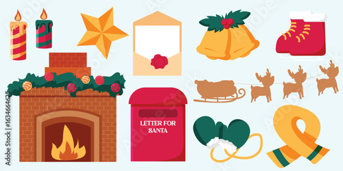 Christmas asset filled with holiday season elements