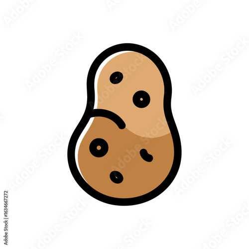 A lumpy brown treasure, pockmarked with eyes and buried deep. A simple spud with a quiet, humble heart.