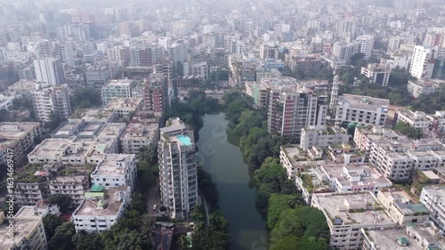 Aerial view of the city of Dhaka 