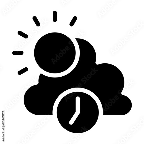 Noon Vector Glyph Icon Design
