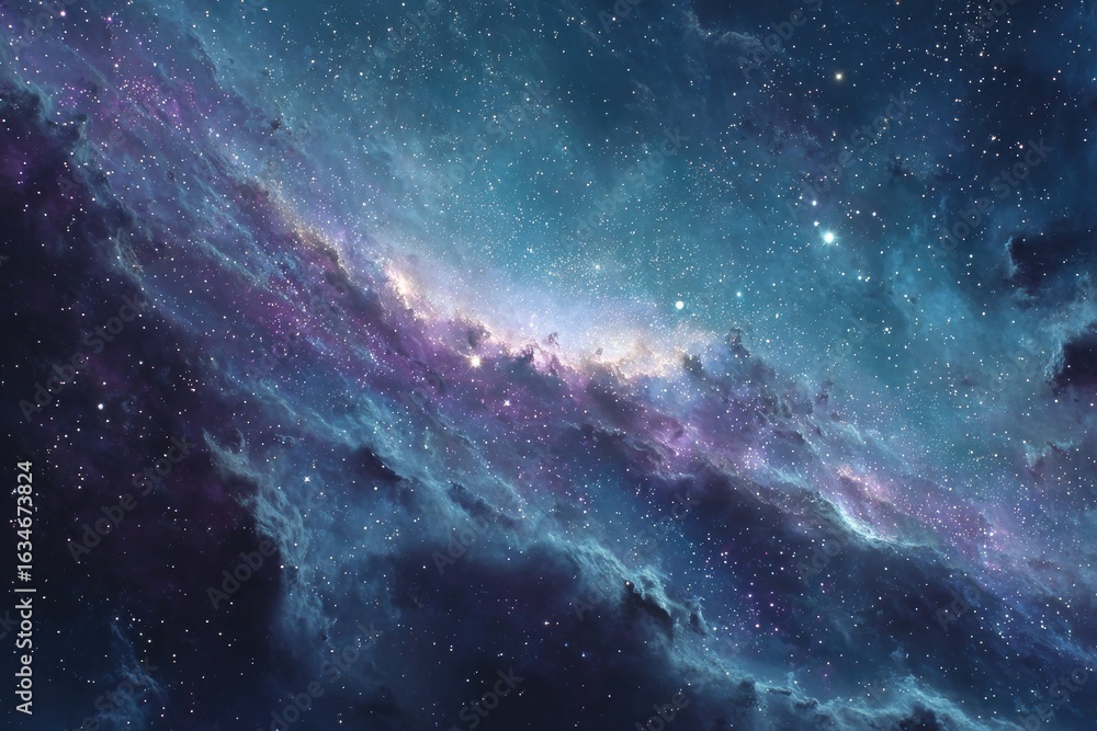 Fototapeta premium Deep space nebula. Cosmic clouds