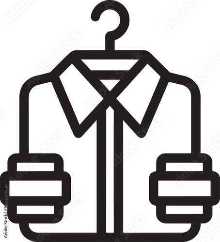 collared shirt on a hanger line art illustration stock photos royalty free image premium quality