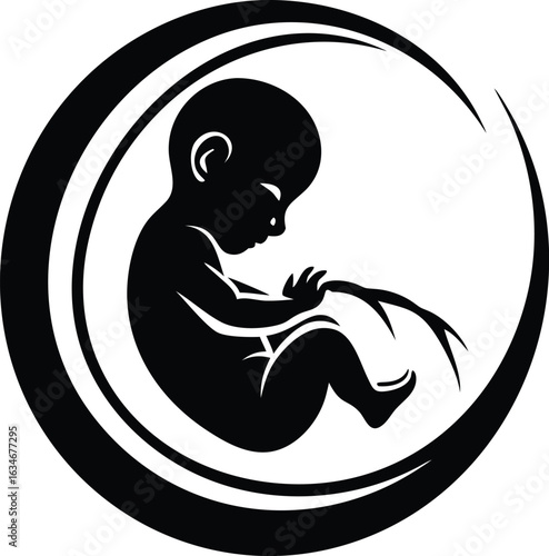 Baby Fetus Silhouette