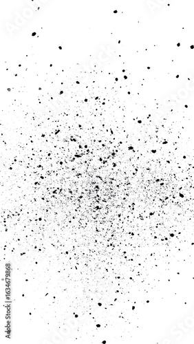 Abstract black speckles on white