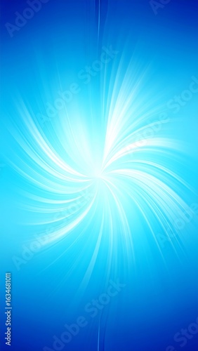 Abstract blue and white radial burst