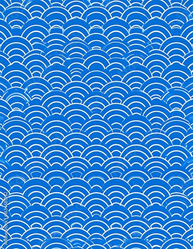 Abstract blue and white wave pattern (1)