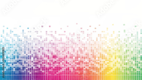 Abstract colorful mosaic pattern gradient design with transparency for versatile creative projects