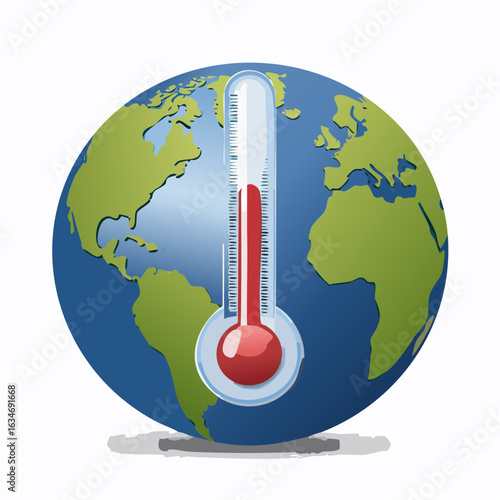  Globus mit Thermometer