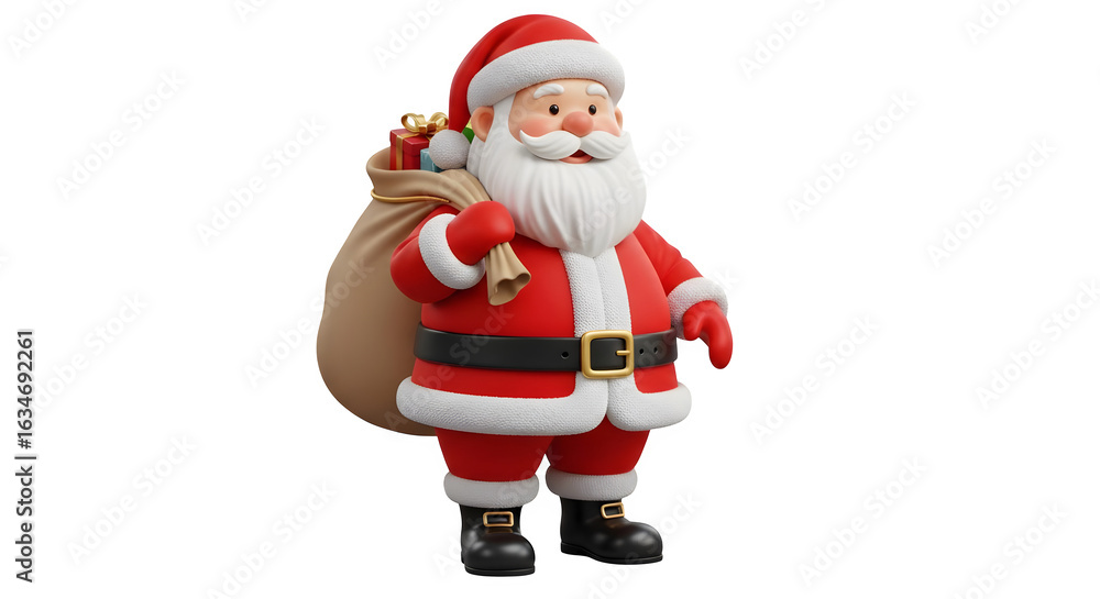 Santa claus carrying a sack full of presents .ai generative, transparent background, white background. isolated on white background, png, jpeg, jpg. Santa claus carrying a sack full of presents .ai generative, transparent background, white background. isolated on white background, png, jpeg, jpg.