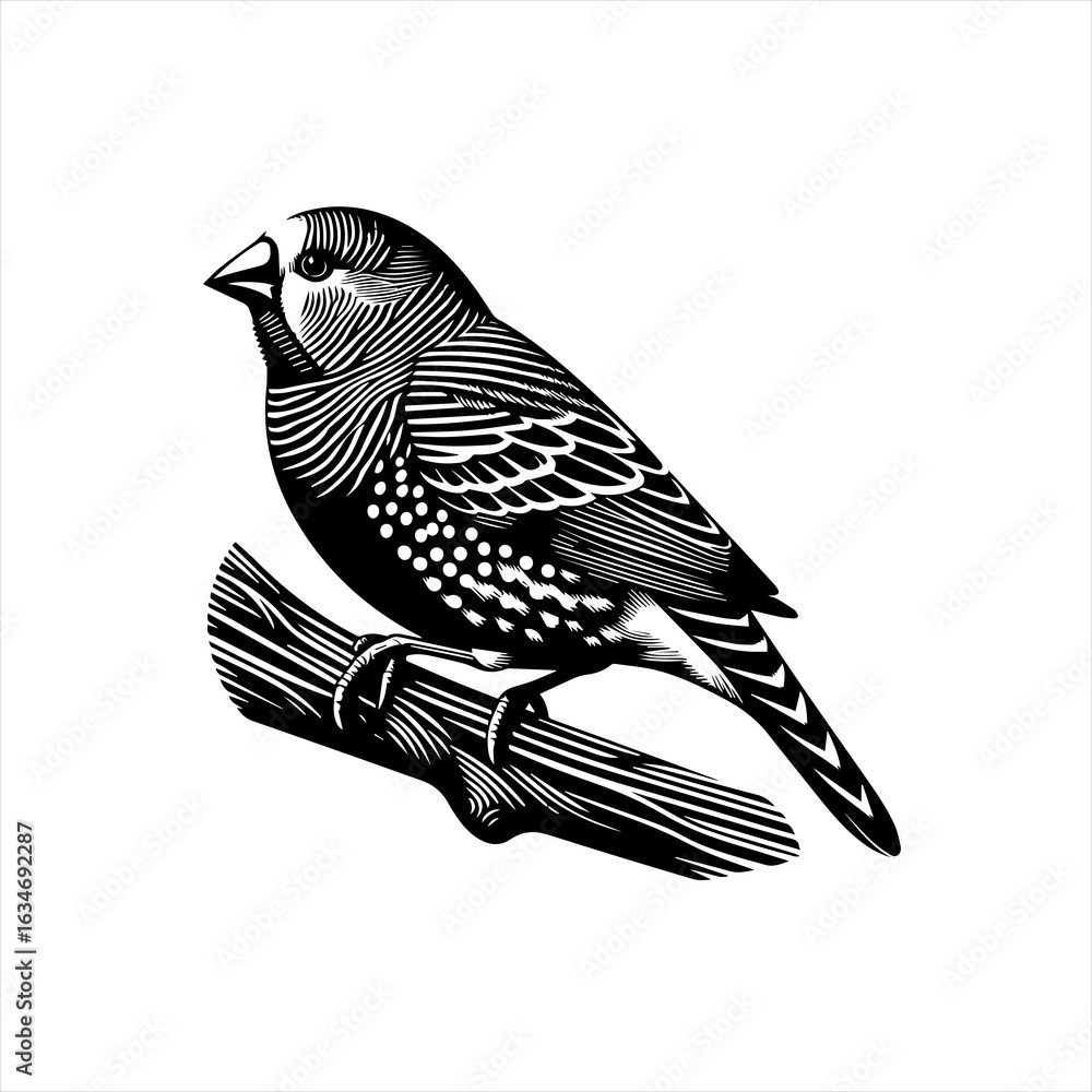 Naklejka premium Bird perched on a branch