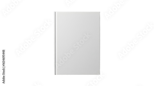 The Pristine Blank Page: A minimalistic shot of a singular book with a clean, textured cover is a pristine sanctuary for countless narratives and boundless ideas.