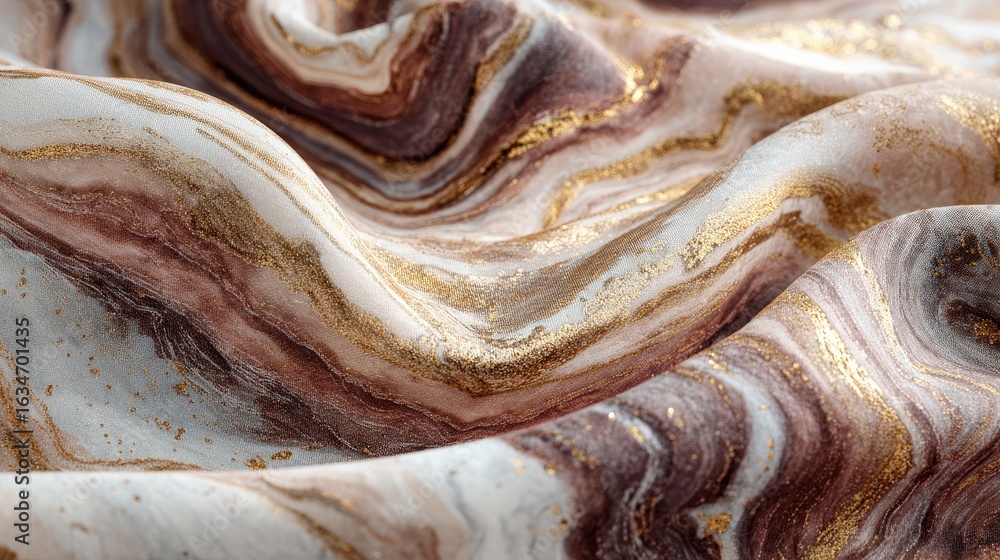 Obraz premium Abstract fabric with swirling marble design
