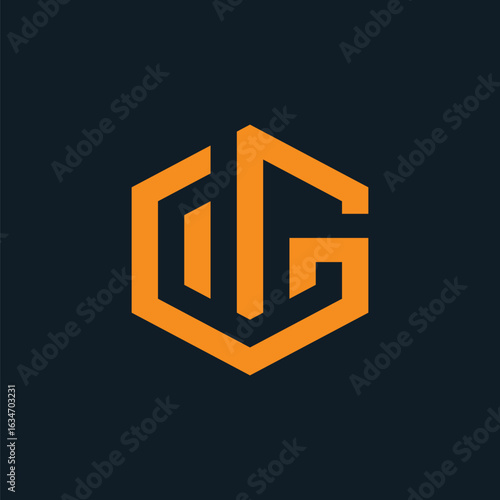 GIL Letter Initial Logo Design Template Vector Illustration