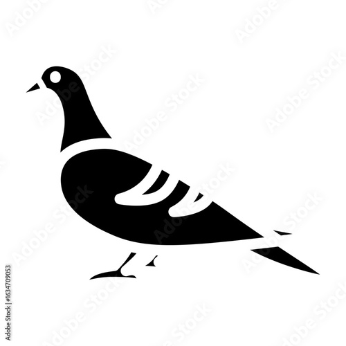 Pigeon Vector Glyph Icon Design
