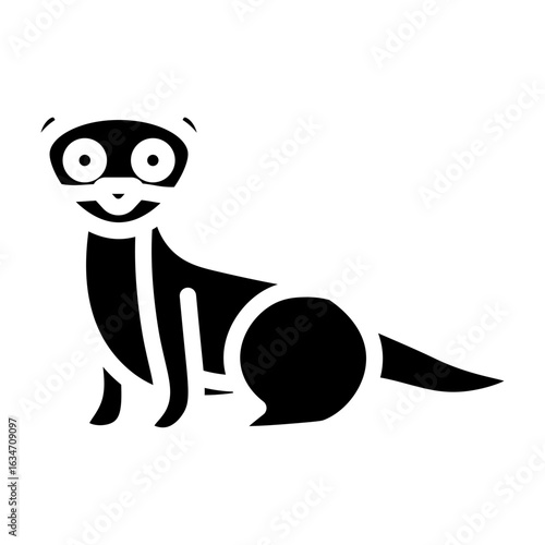 Mink Vector Glyph Icon Design