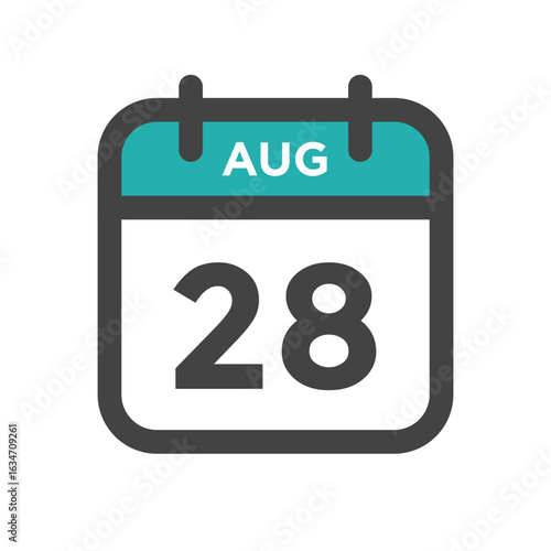 August 28 Calendar Day - Calender Date for Deadline or Appointment