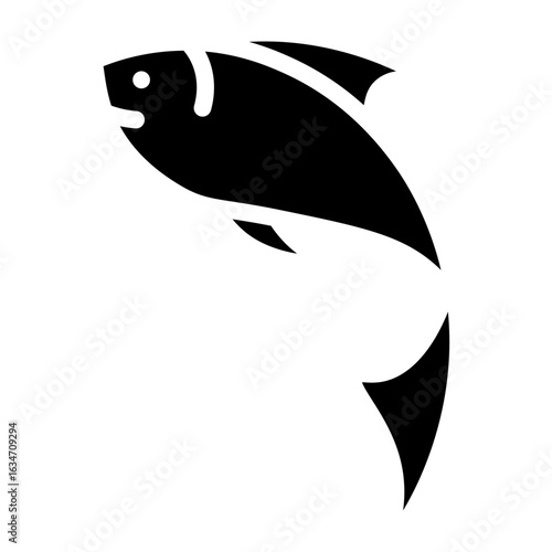Fish Vector Glyph Icon Design