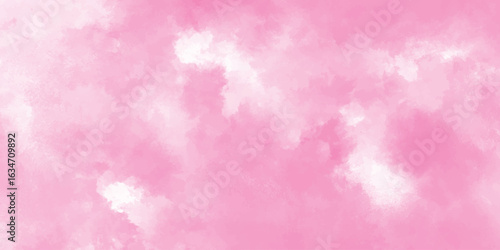 Abstract Pink background with smoke. Colorful pastel watercolor painting. Paint stains watercolor texture. Aquarelle painted art canvas.