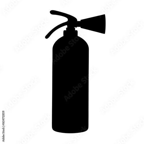 Silhouette of a fire extinguisher for safety and emergency situations