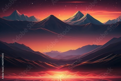 Aesthetic minimalist wallpaper abstract fantastic neon background