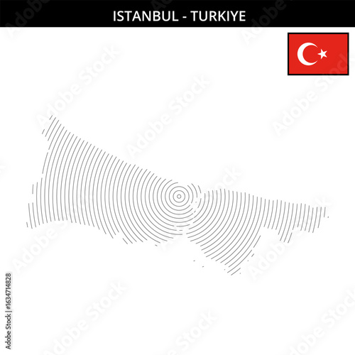 the unique map of Istanbul with its iconic features