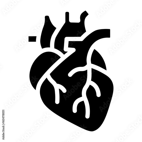 Heart Vector Glyph Icon Design