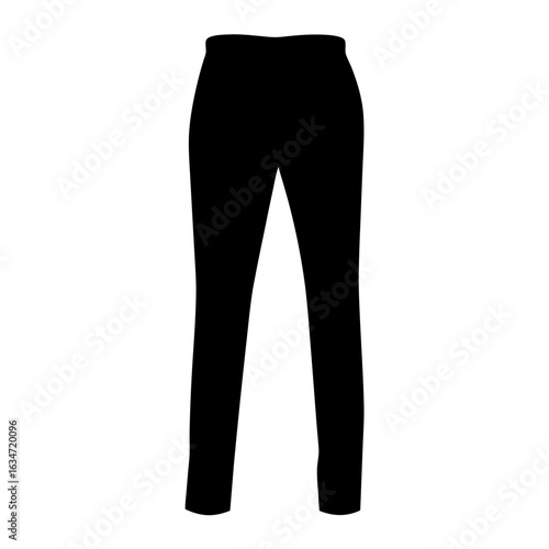 Isolated simple black pants clothing apparel fashion garment stylish trousers outfit