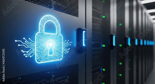 Data security action secure server room digital infrastructure cybersecurity environment internal perspective