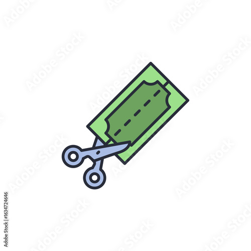 expences icon. linear style sign for mobile concept and web design. Vector icon. Symbol, logo illustration. Vector graphics