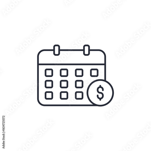 dept repayment icon. linear style sign for mobile concept and web design. Vector icon. Symbol, logo illustration. Vector graphics