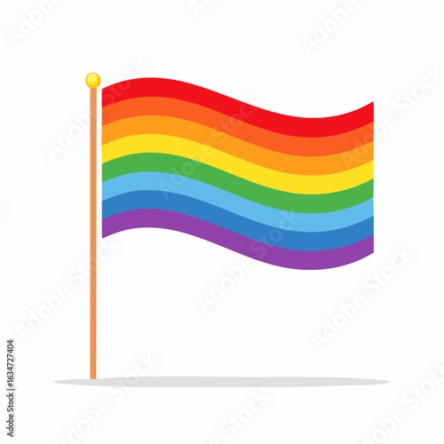 Regenbogenflagge auf Fahnenmast