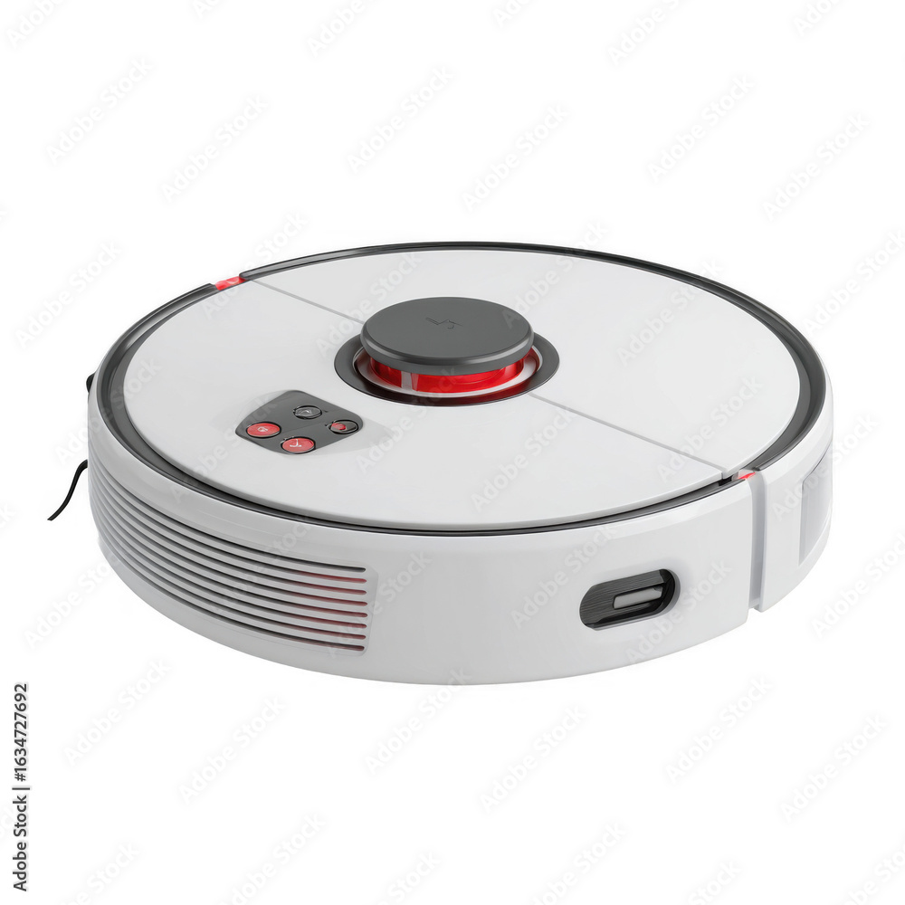 Fototapeta premium Modern robotic vacuum cleaner isolated [Transparent Background PNG]