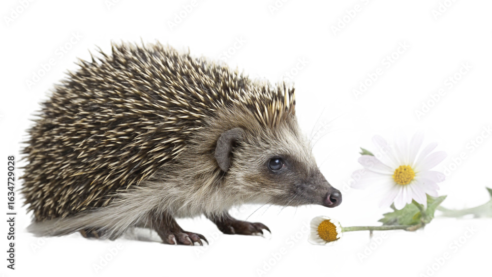 Obraz premium Hedgehog, isolated transparent background
