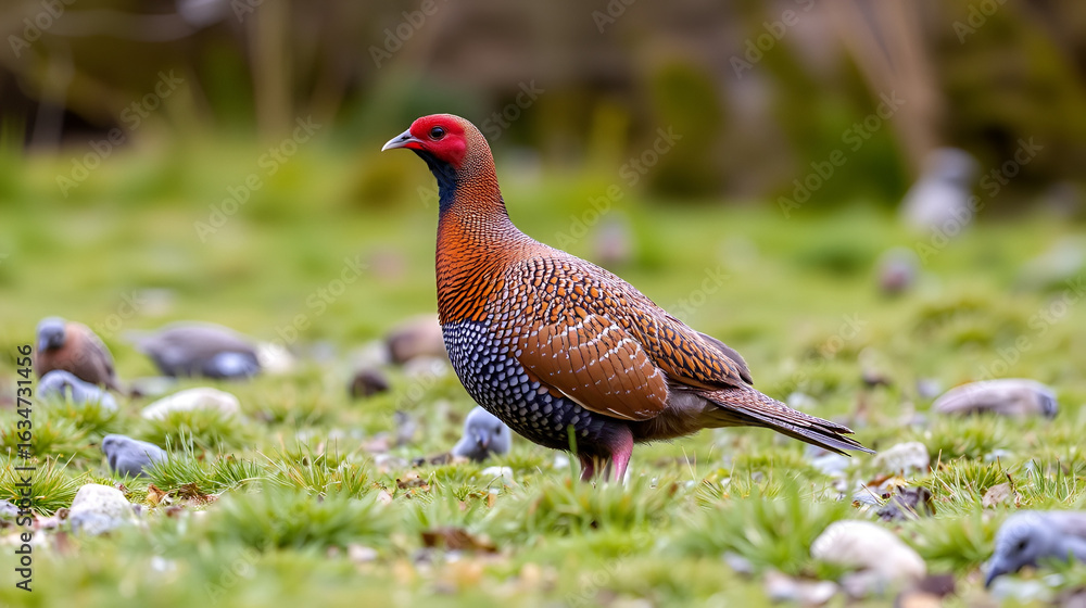 Fototapeta premium Red grouse (Lagopus lagopus scotica)