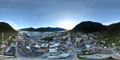 360 pano over Juneau, Alaska in the summer