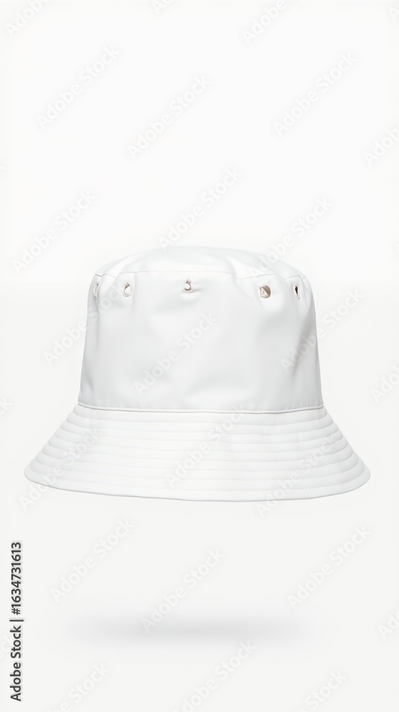 Fototapeta premium White Rain Bucket Hat
