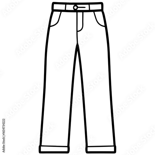 Straight-Leg Pants Vector