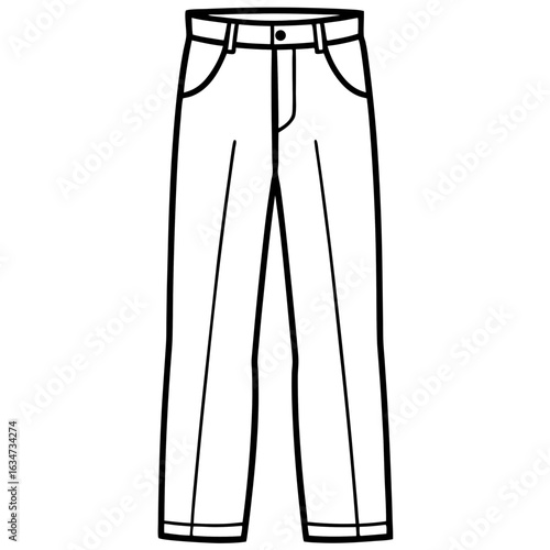 Straight-Leg Pants Vector