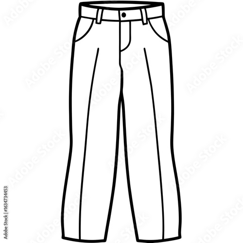 Straight-Leg Pants Vector