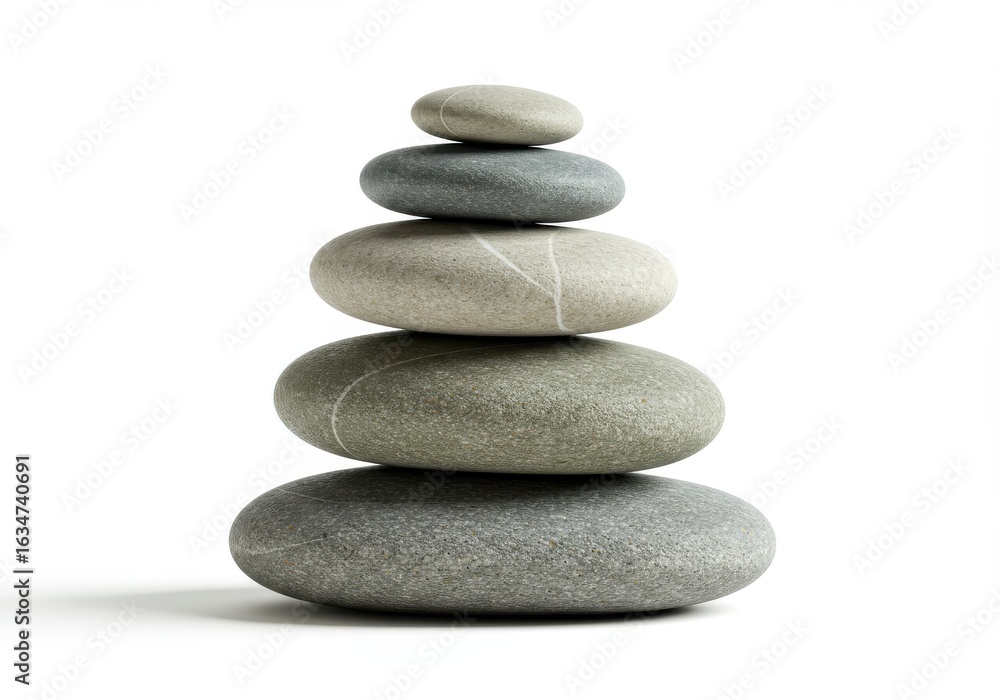 A zen stone balance of stacked black rocks creates a tranquil harmony A zen stone balance of stacked black rocks creates a tranquil harmony