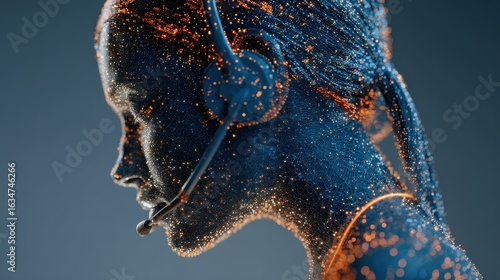 An AI virtual assistant chatbot designed as a female agent offering assistance to users online in a streamlined and efficient manner