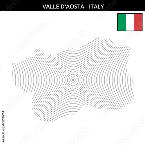 Valle d'Aosta Italy with detailed geographical map