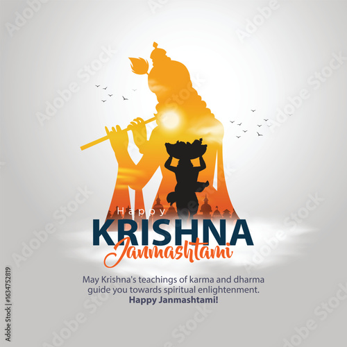 Happy Janmashtami. abstract vector illustration design