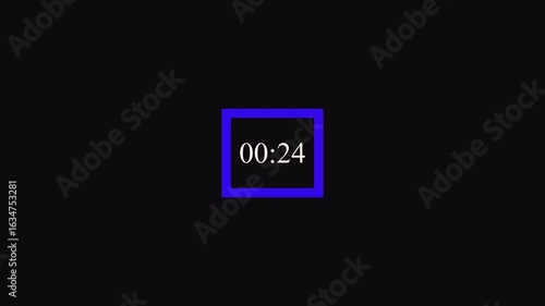4k 30 second countdown timer video from 30 second to 0 second , 30 second countdown timer on a transparent background. 