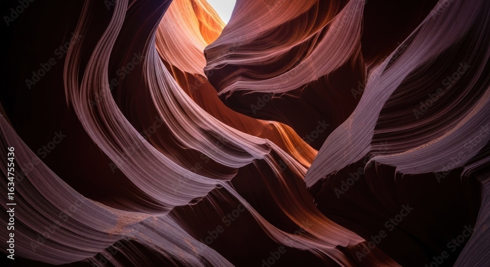 Fototapeta premium Intricate sandstone formations within a slot canyon