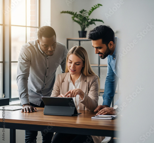 business people working together