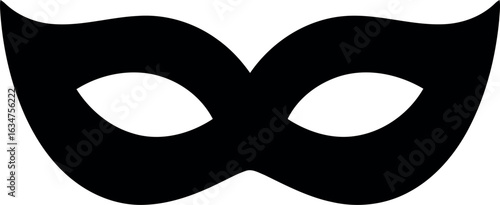 Black masquerade mask icon