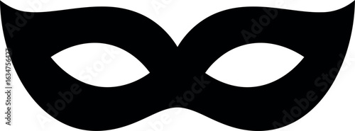 Black masquerade mask icon
