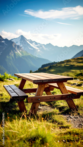 Tisch mit Bank, Rastplatz, ...