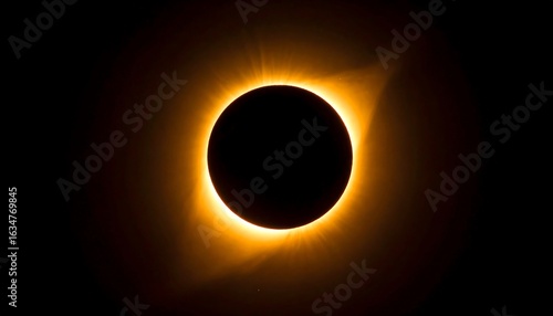 Solar eclipse, brilliant ring of fire